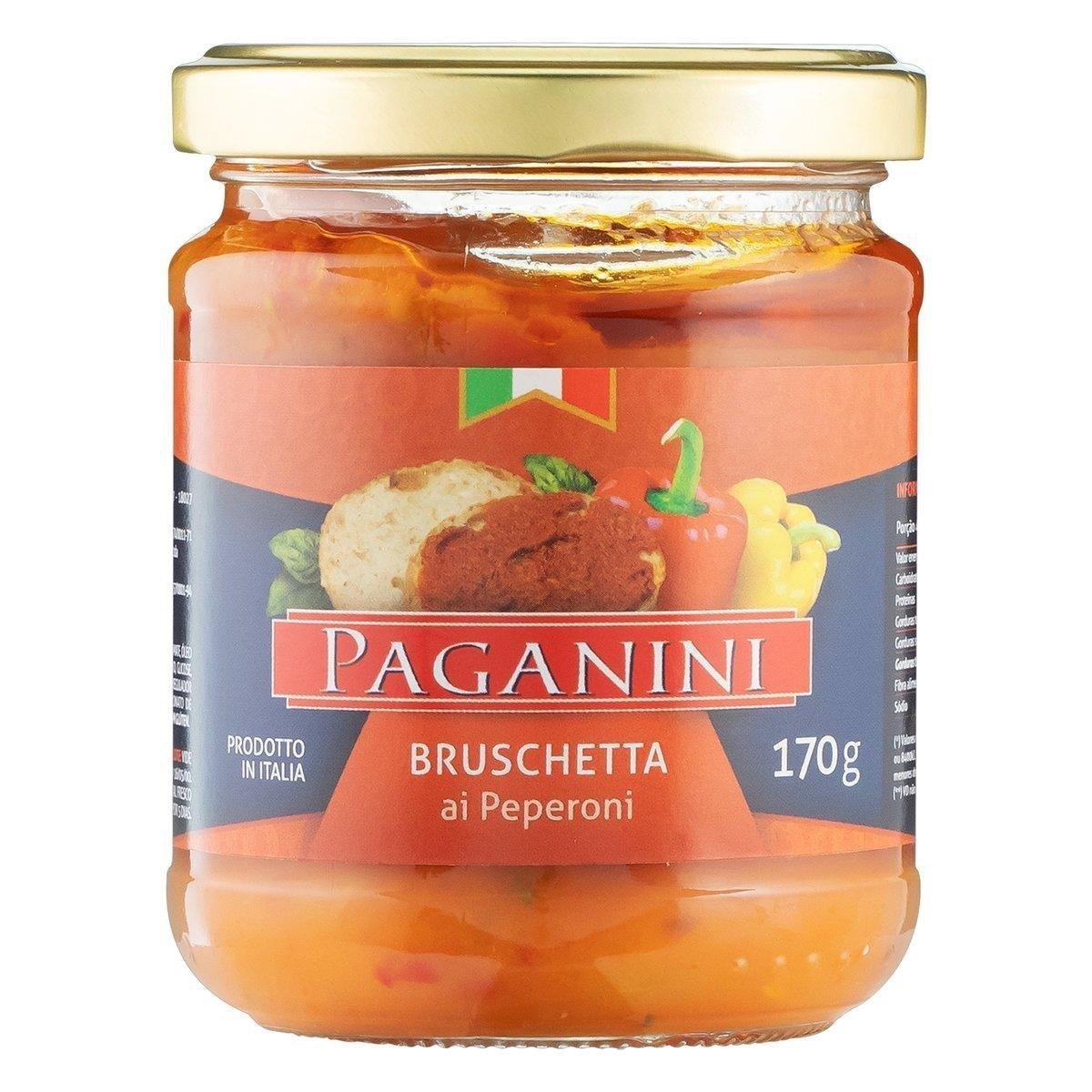 Antepasto Bruschetta Pimentão Paganini Vidro 170g