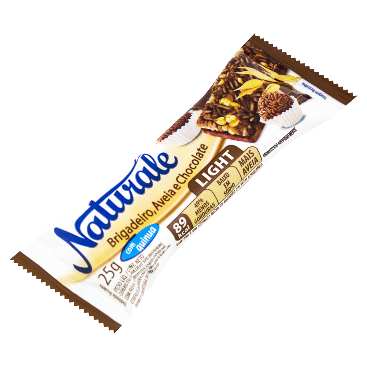 Cereais em Barra Light Brigadeiro, Aveia e Chocolate Naturale Pacote 25g