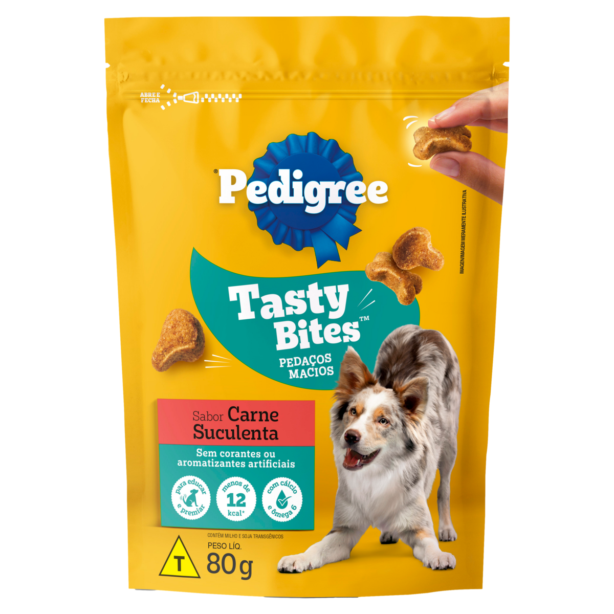 Petisco para Cães Adultos Carne Pedigree Tasty Bites Pouch 80g