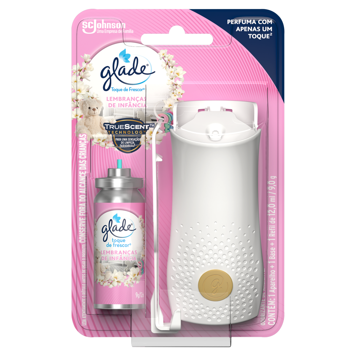 Aparelho e Odorizador de Ambiente Lembranças de Infância Glade Toque de Frescor Blister 12ml