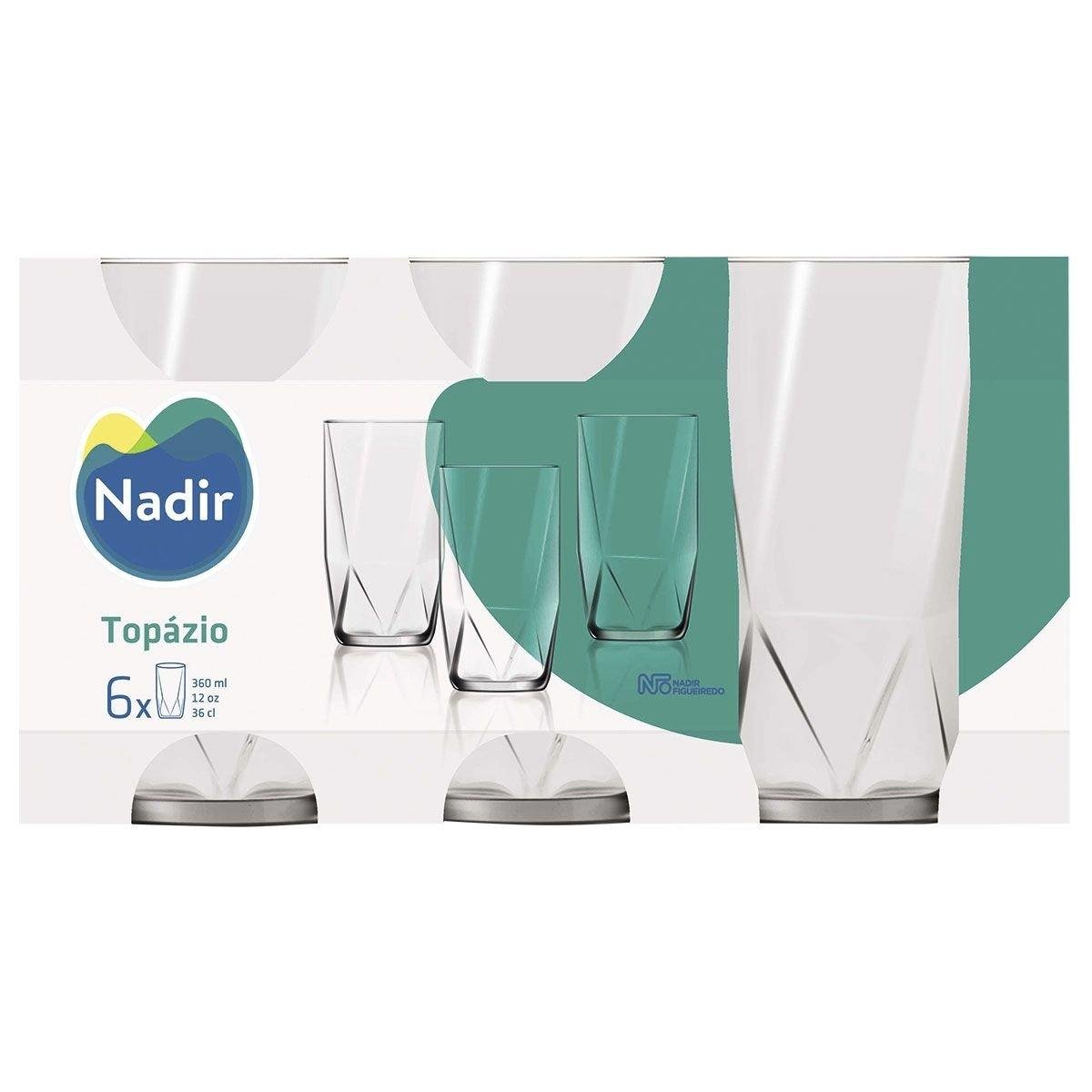 Conjunto com 6 Copos Topázio NADIR FIGUEIREDO