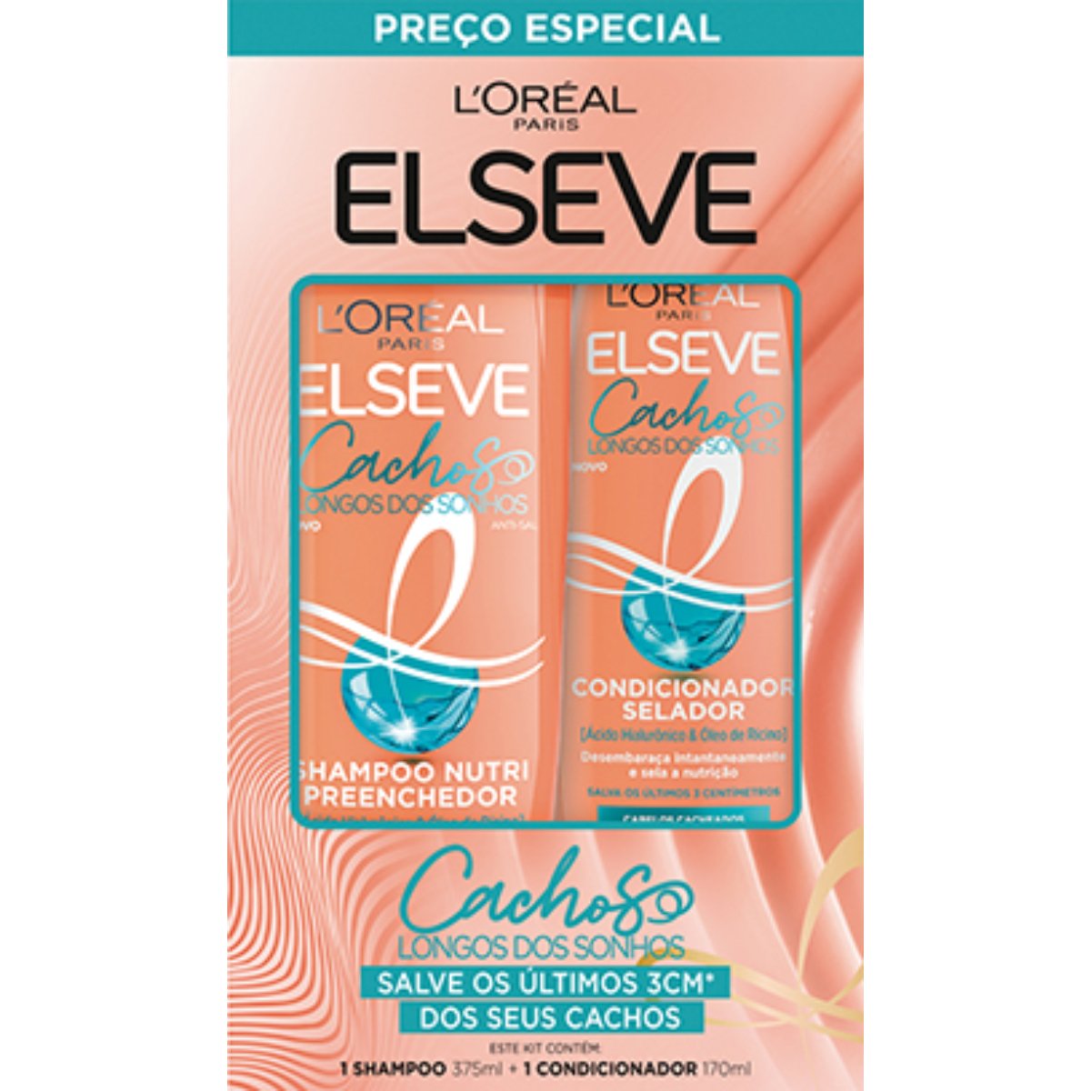 Kit Shampoo 375ml + Condicionador 170ml L'Oréal Paris Elseve Cachos Longos dos Sonhos