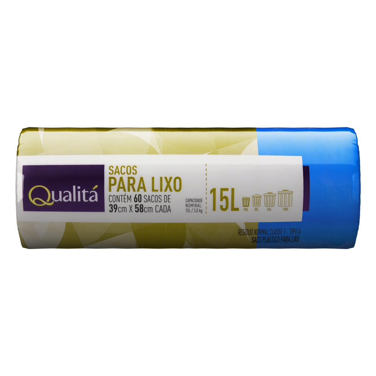 Saco para Lixo 15l Qualitá 60 Unidades