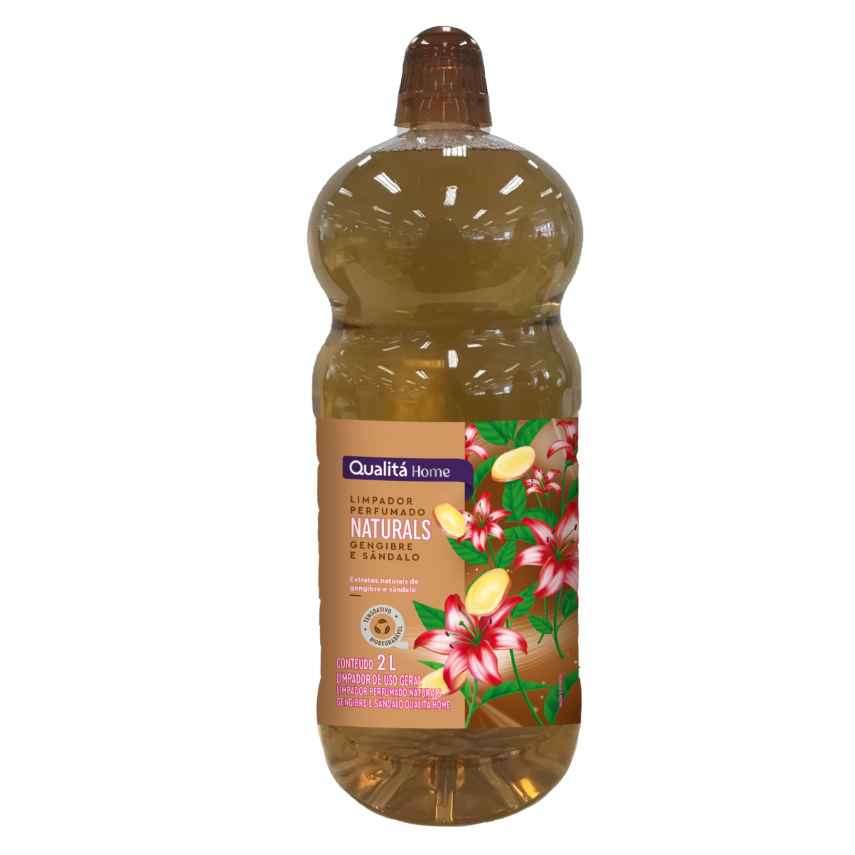 Limpador Perfumado Gengibre e Sândalo Qualitá Home Naturals Frasco 2l