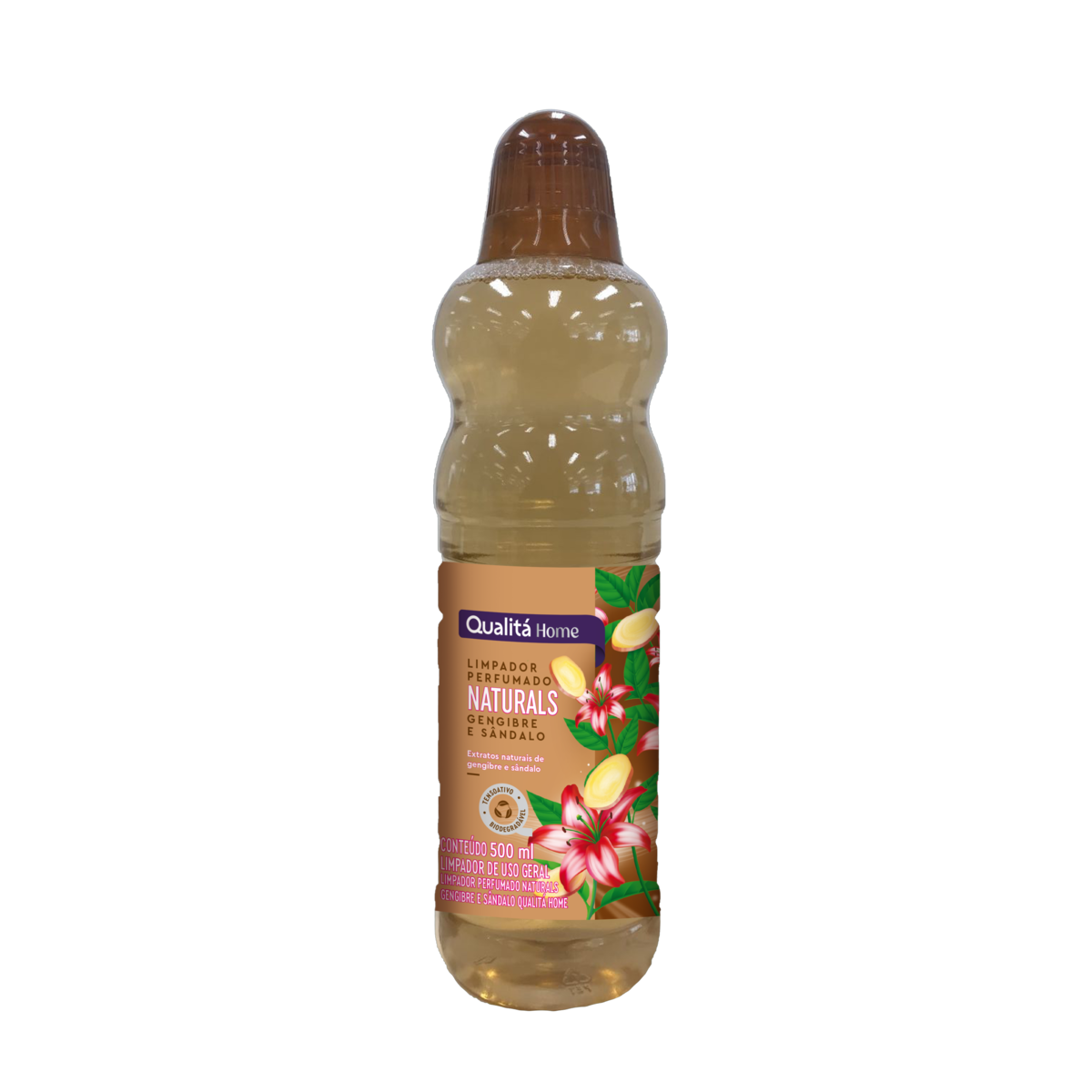 Limpador Perfumado Gengibre e Sândalo Qualitá Home Naturals Frasco 500ml