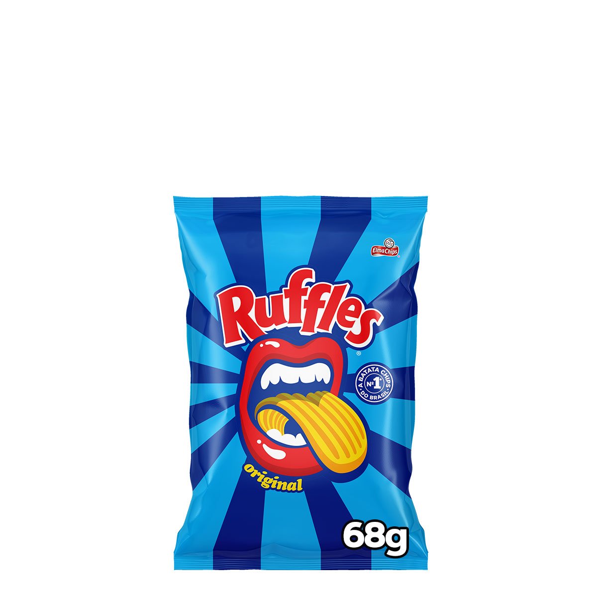 Batata Frita Ondulada Original Elma Chips Ruffles Pacote 68g