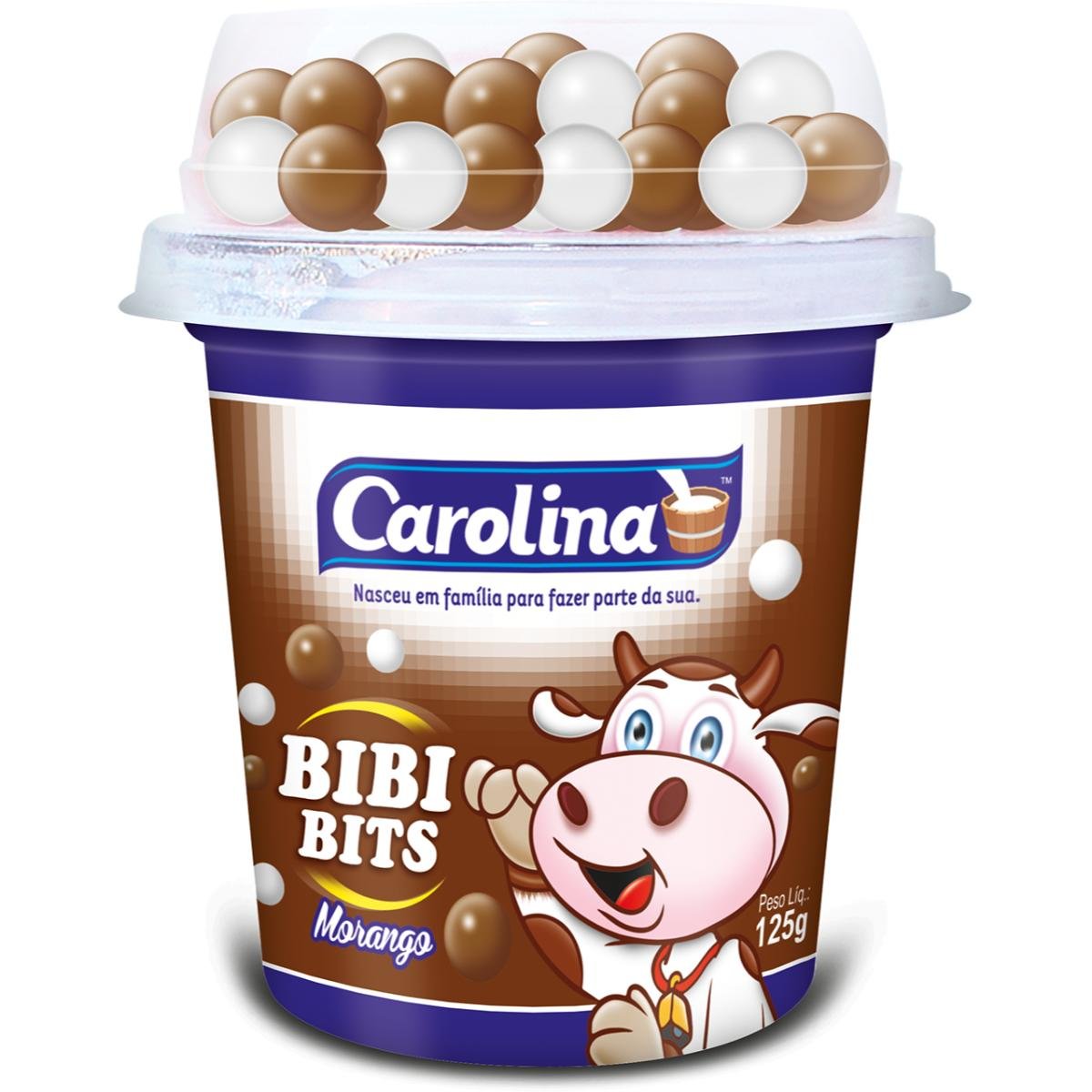 Bebida Láctea Bibi Bits Morango E Flocos Carolina 125G
