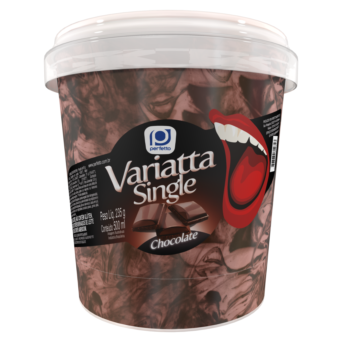 Sorvete Chocolate Perfetto Variatta Single Pote 500ml