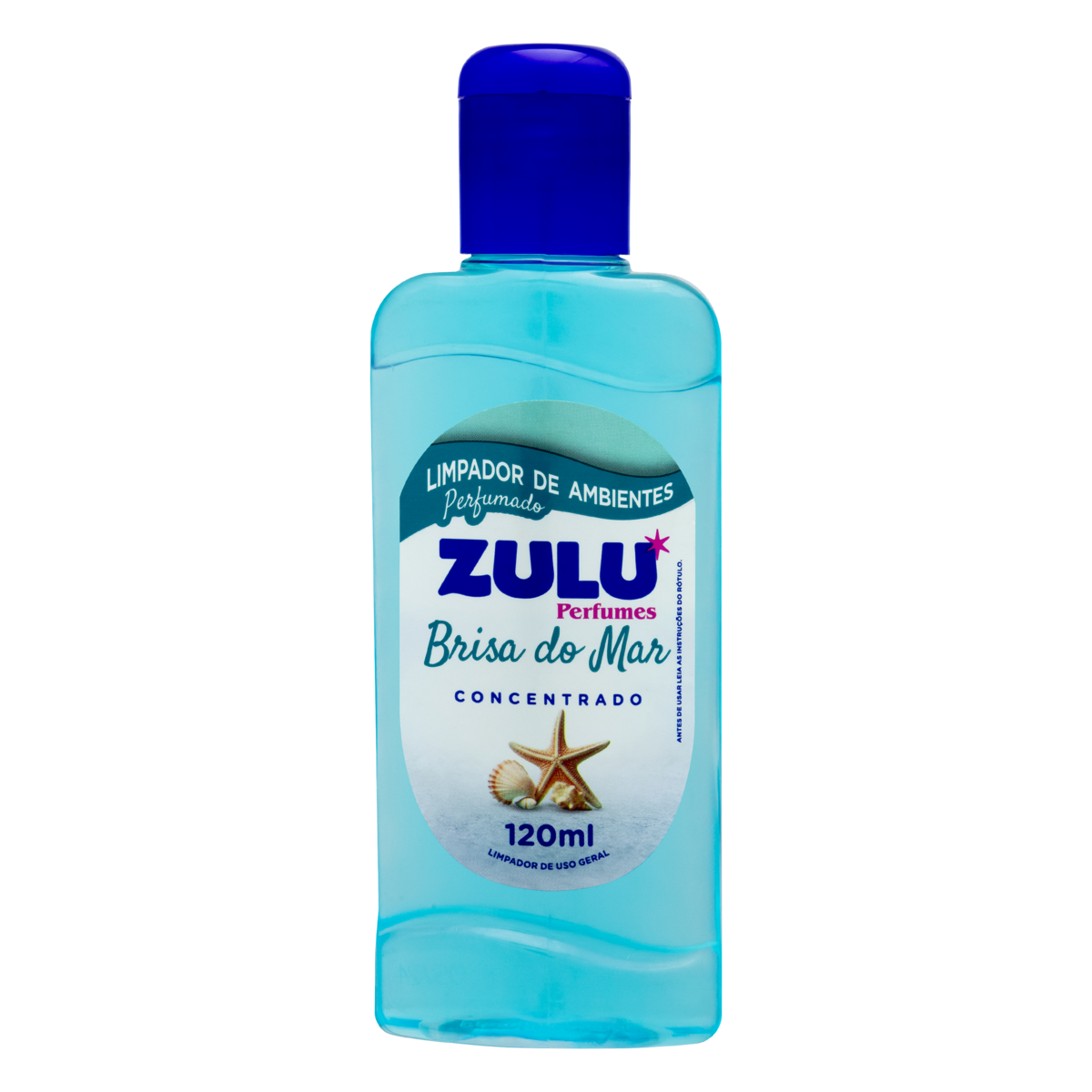 Limpador Perfumado Concentrado Brisas do Mar Zulu Perfumes Squeeze 120ml