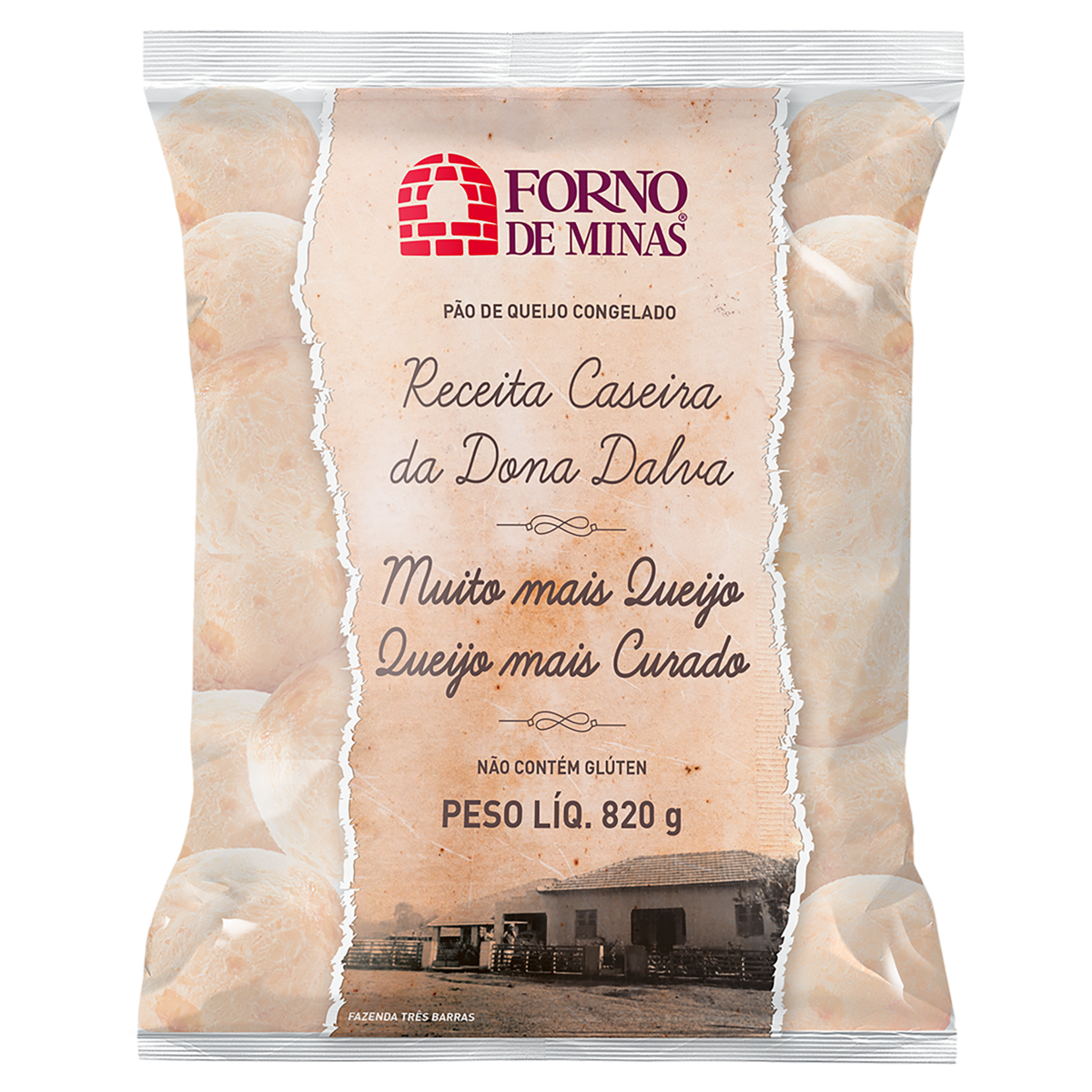 Pão de Queijo Congelado Forno de Minas Pacote 820g