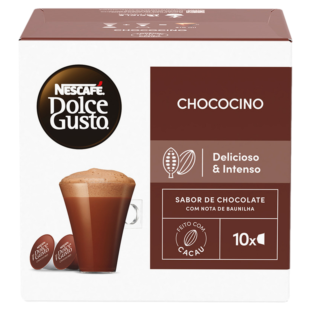 Chococino em Cápsula Nescafé Dolce Gusto Caixa 160g 10 Unidades