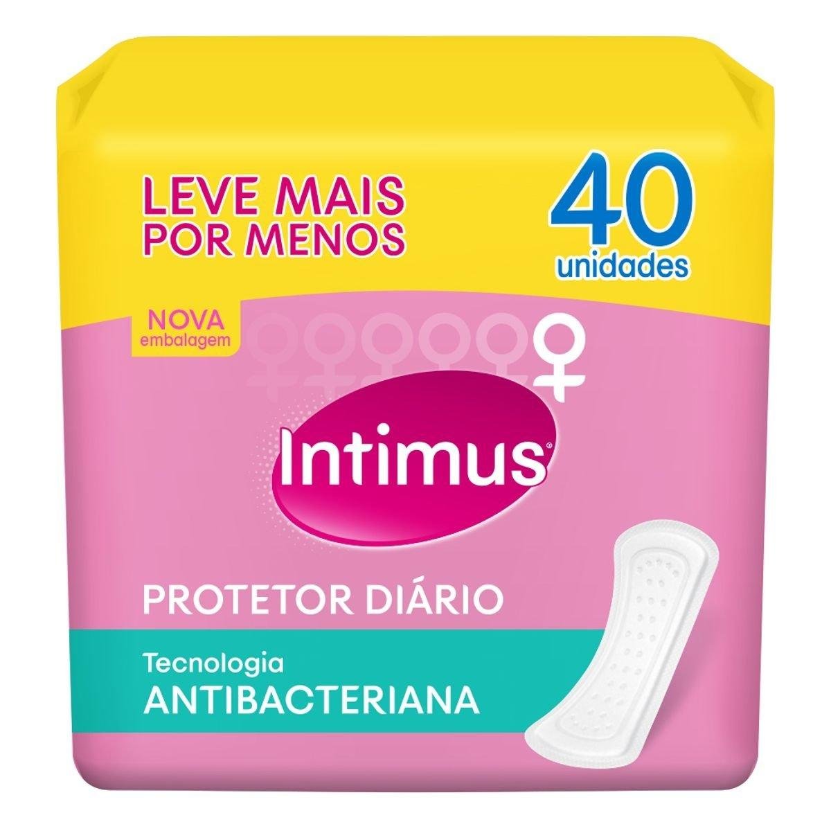 Protetor Díário Intimus® Tecnologia Antibacteriana - 40 un