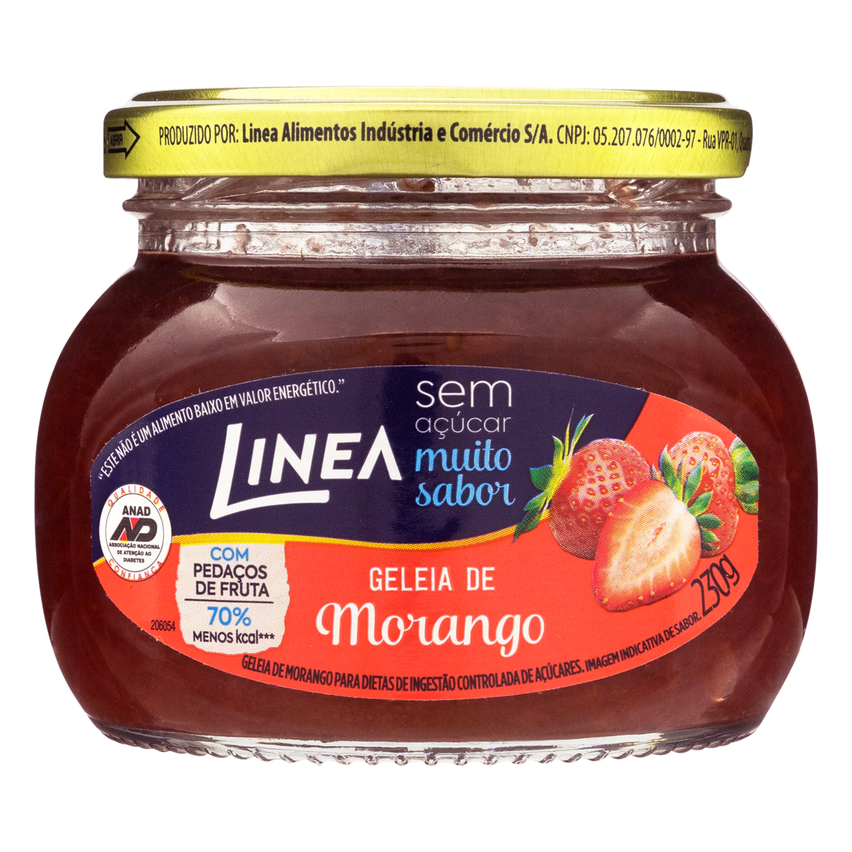 Geleia Morango Zero Açúcar Linea Vidro 230g