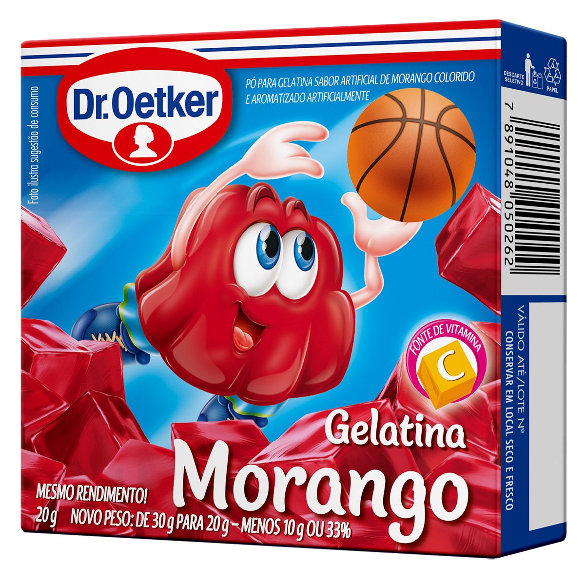 Gelatina em Pó Sabor Morango Dr. OETKER Caixa 20g