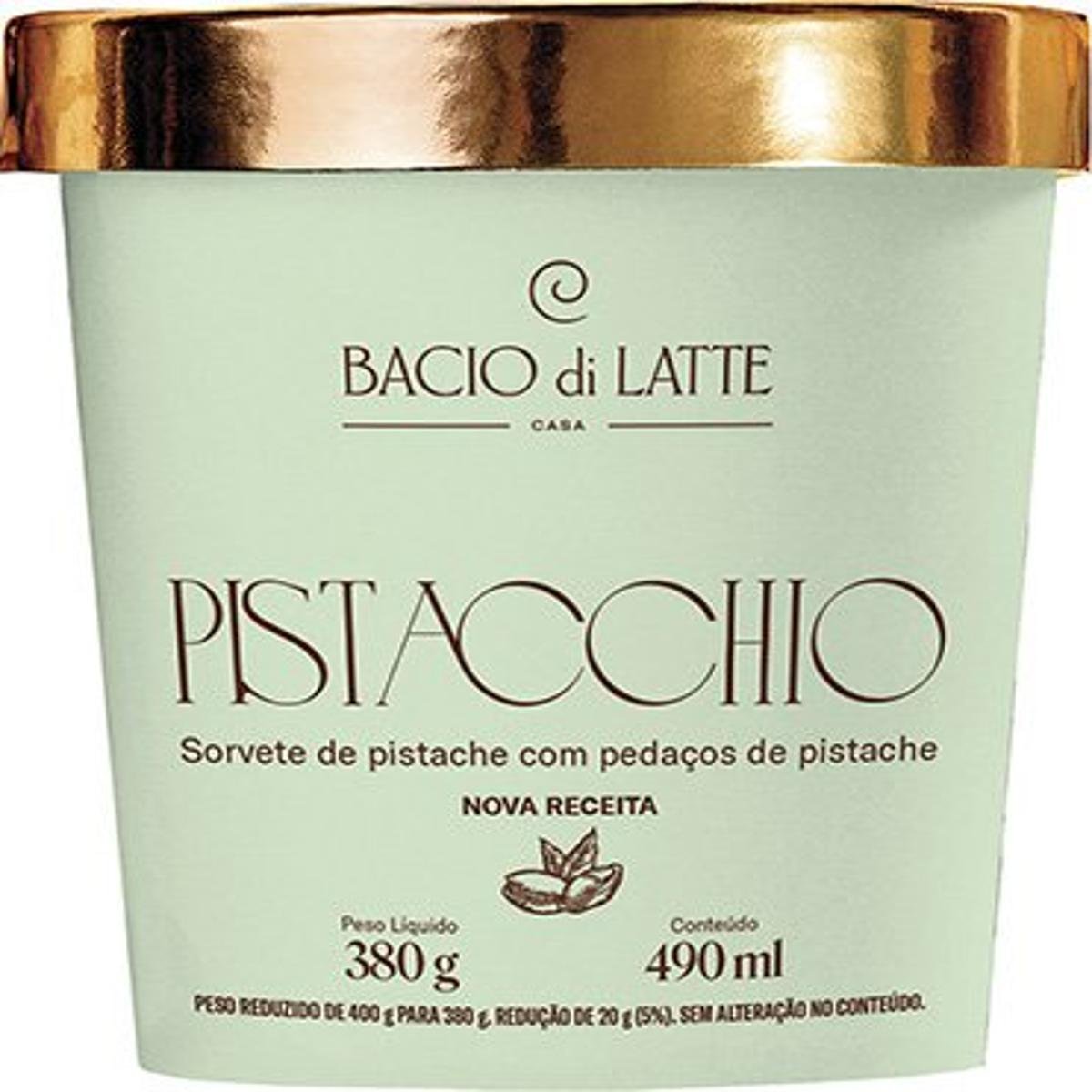Sorvete Pistacchio Bacio di Latte Pote 490ml