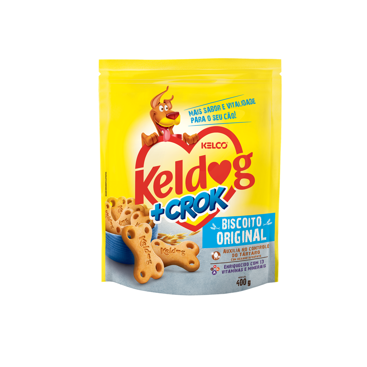 Biscoito Tradicional para Cães KELDOG Pacote 400g