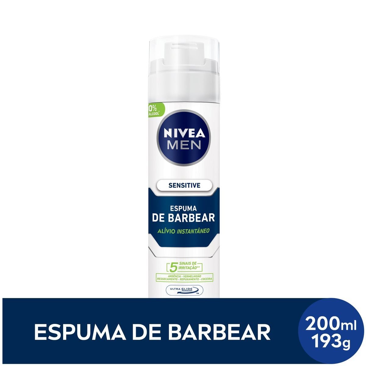Espuma de Barbear Sensitive Nivea Men 200ml