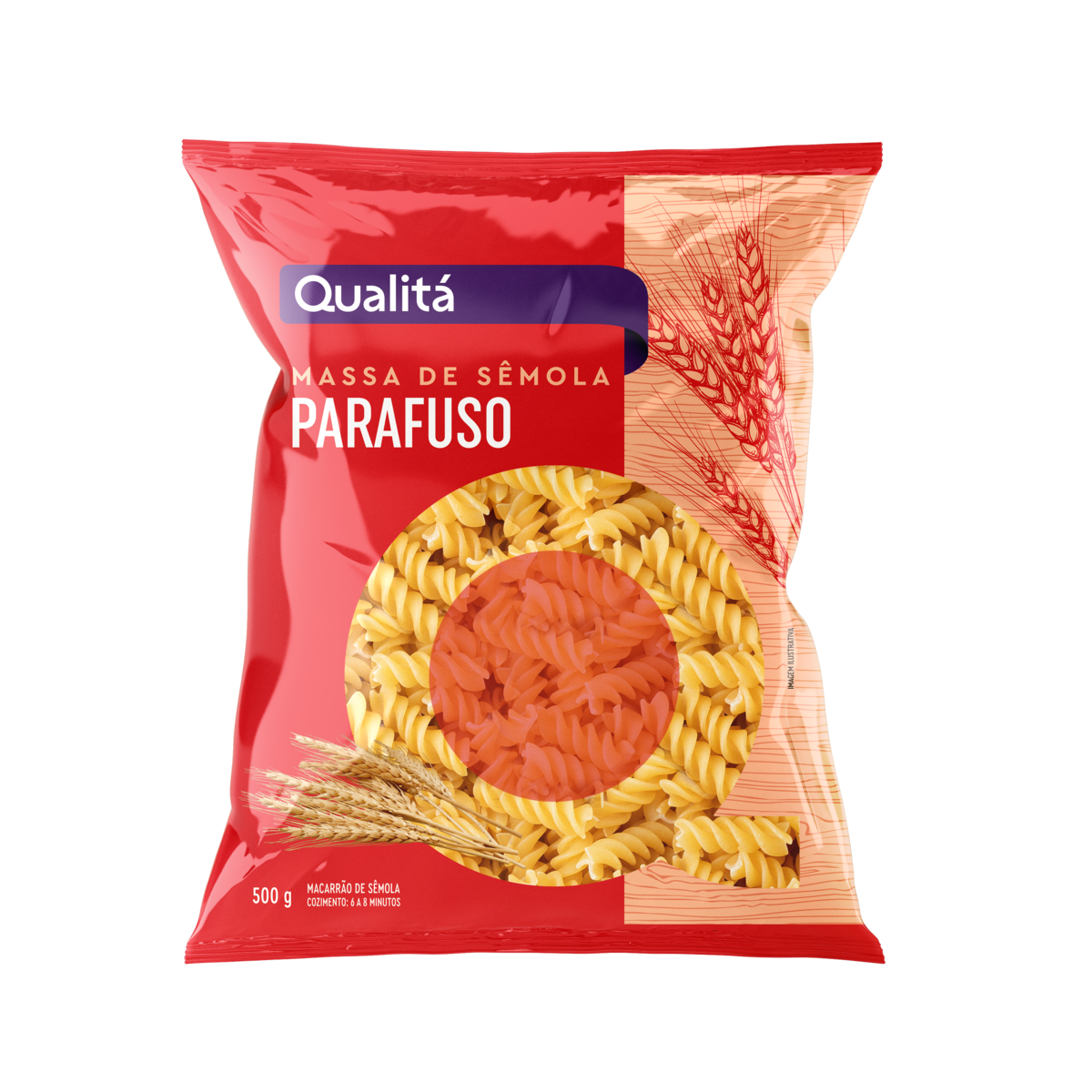 Macarrão de Sêmola Parafuso Qualitá Pacote 500g