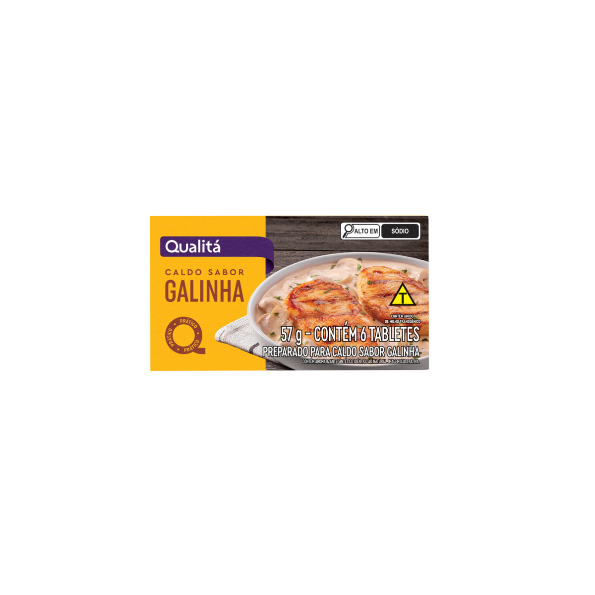 Caldo em Tablete Galinha Qualitá Caixa 57g 6 Unidades