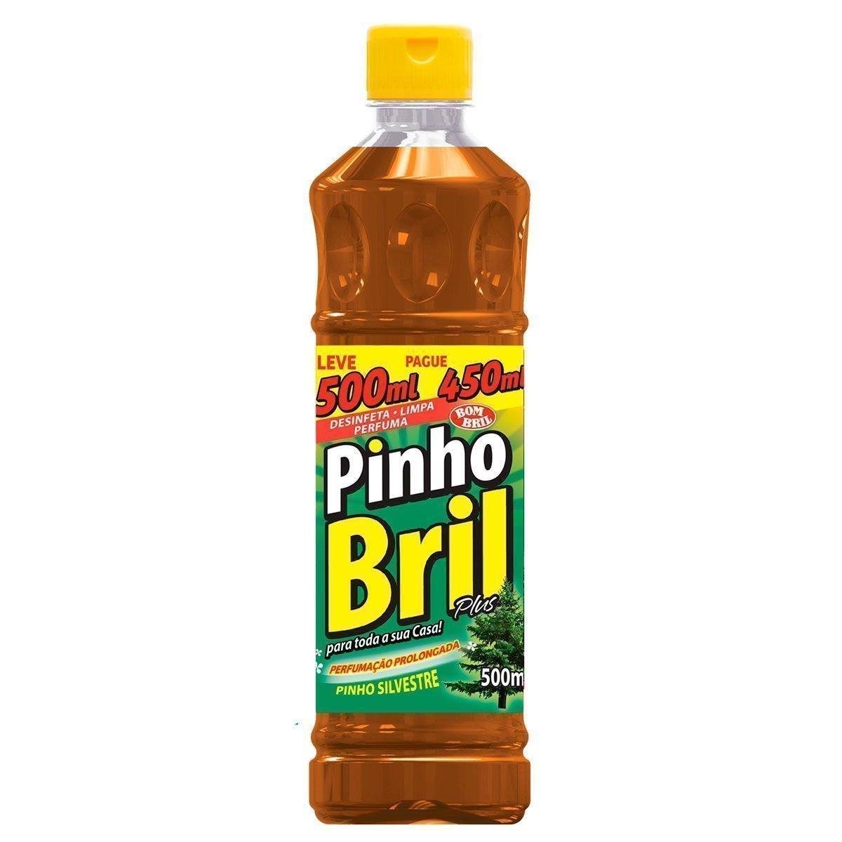 Desinfetante Uso Geral Pinho Silvestre Pinho Bril Plus Squeeze Leve 500ml Pague 450ml