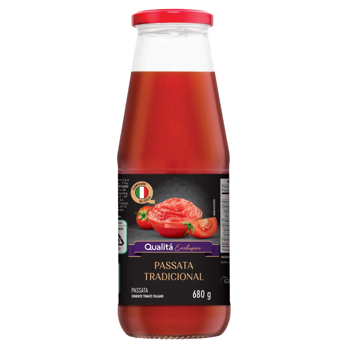 Passata de Tomate Tradicional Qualitá Exclusive Vidro 680g