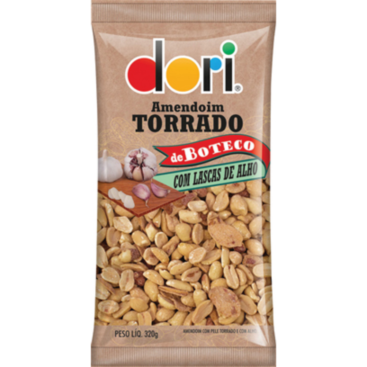 Amendoim Dori Torrado de Boteco Lascas de Alho 320G