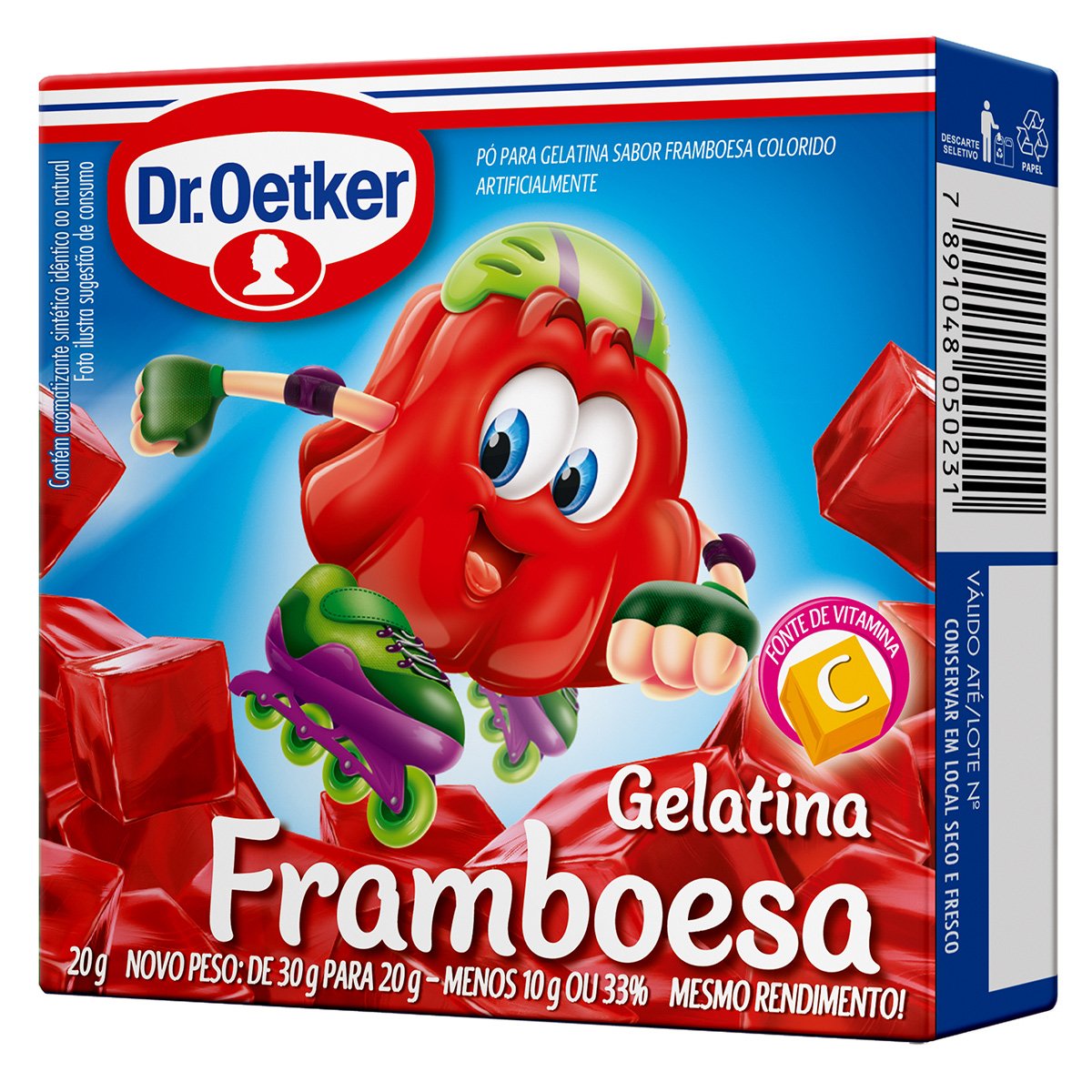 Gelatina em Pó Sabor Framboesa Dr. OETKER Caixa 20g