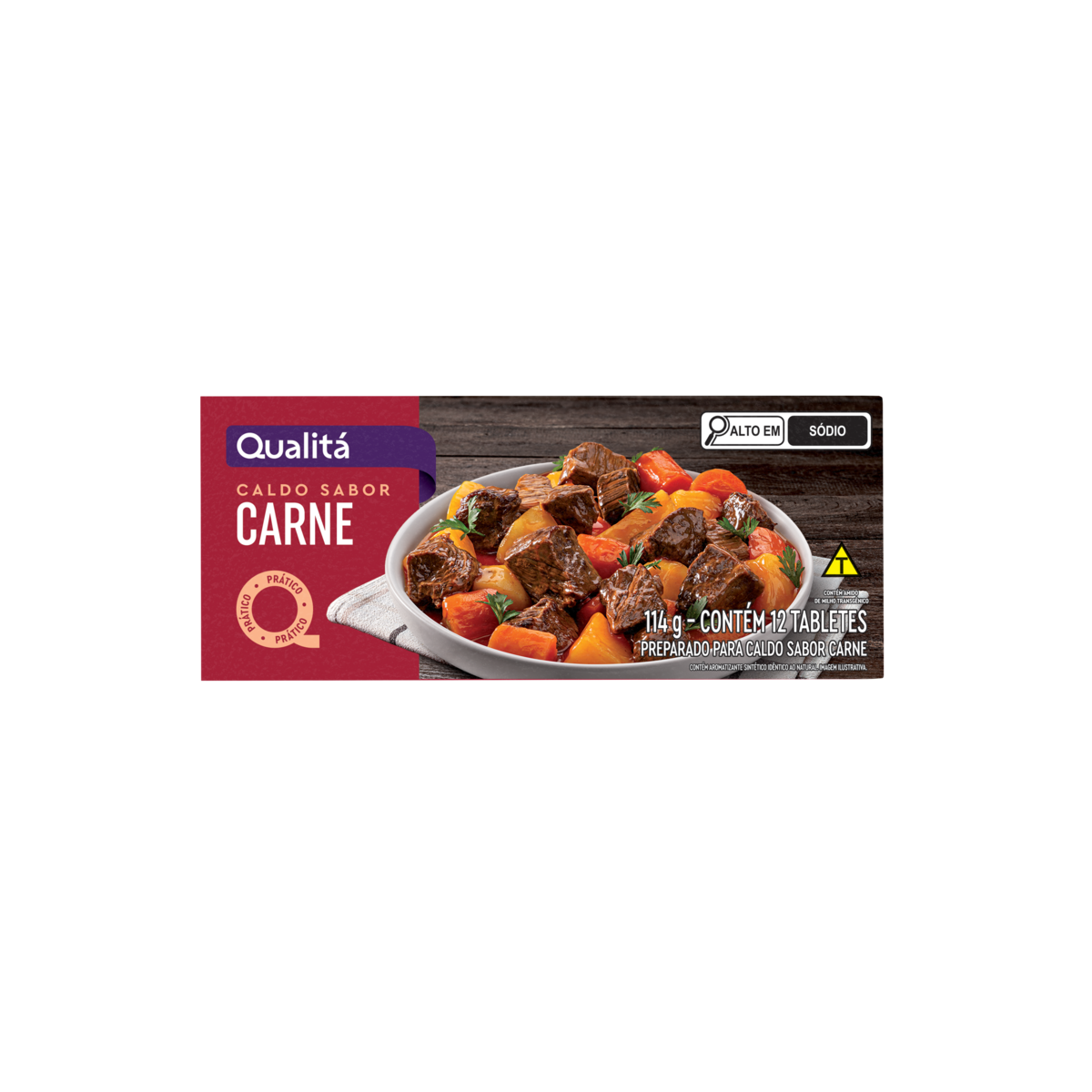 Caldo Carne Qualitá Caixa 114g 12 Unidades
