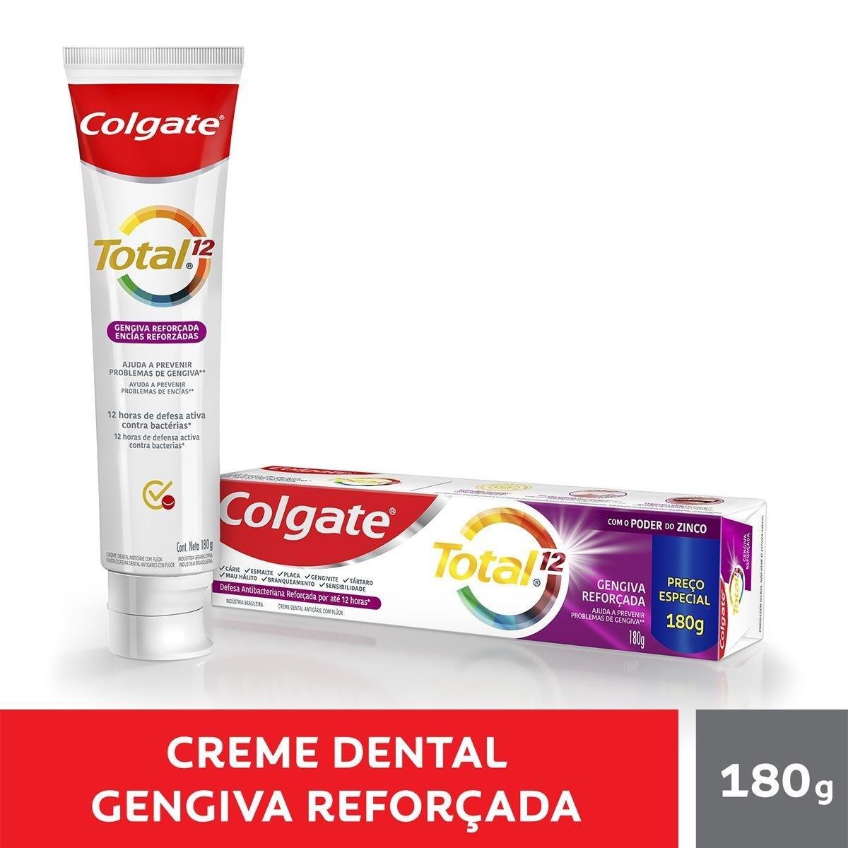 Creme Dental Colgate Total 12 Gengiva Reforçada Caixa 180g