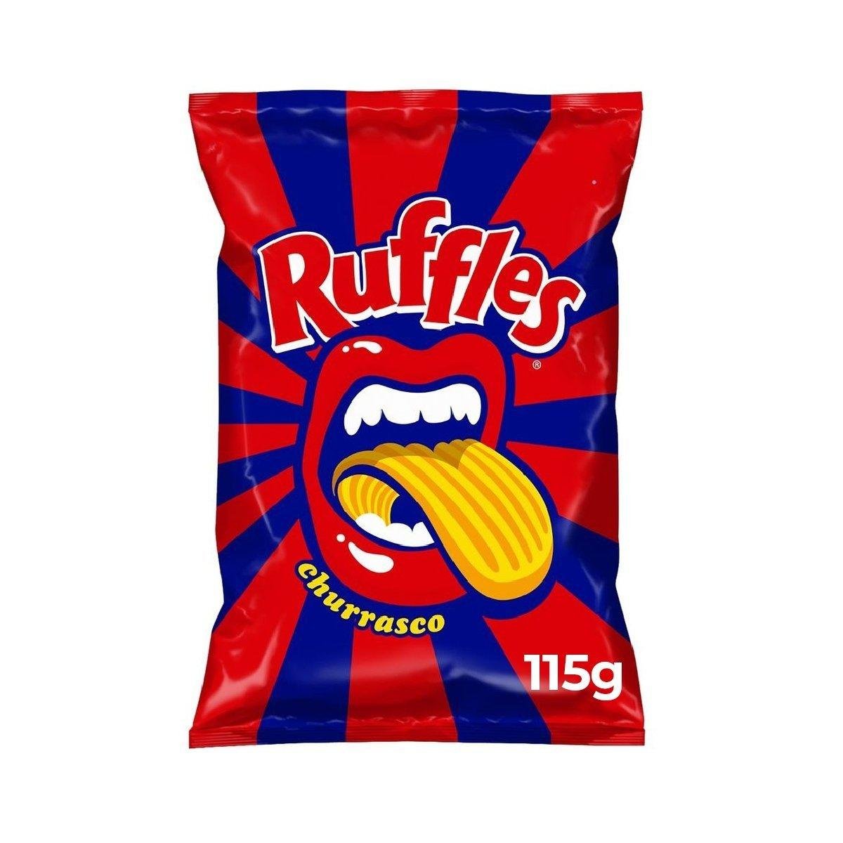 Batata Frita Ondulada Churrasco Elma Chips Ruffles Pacote 115g