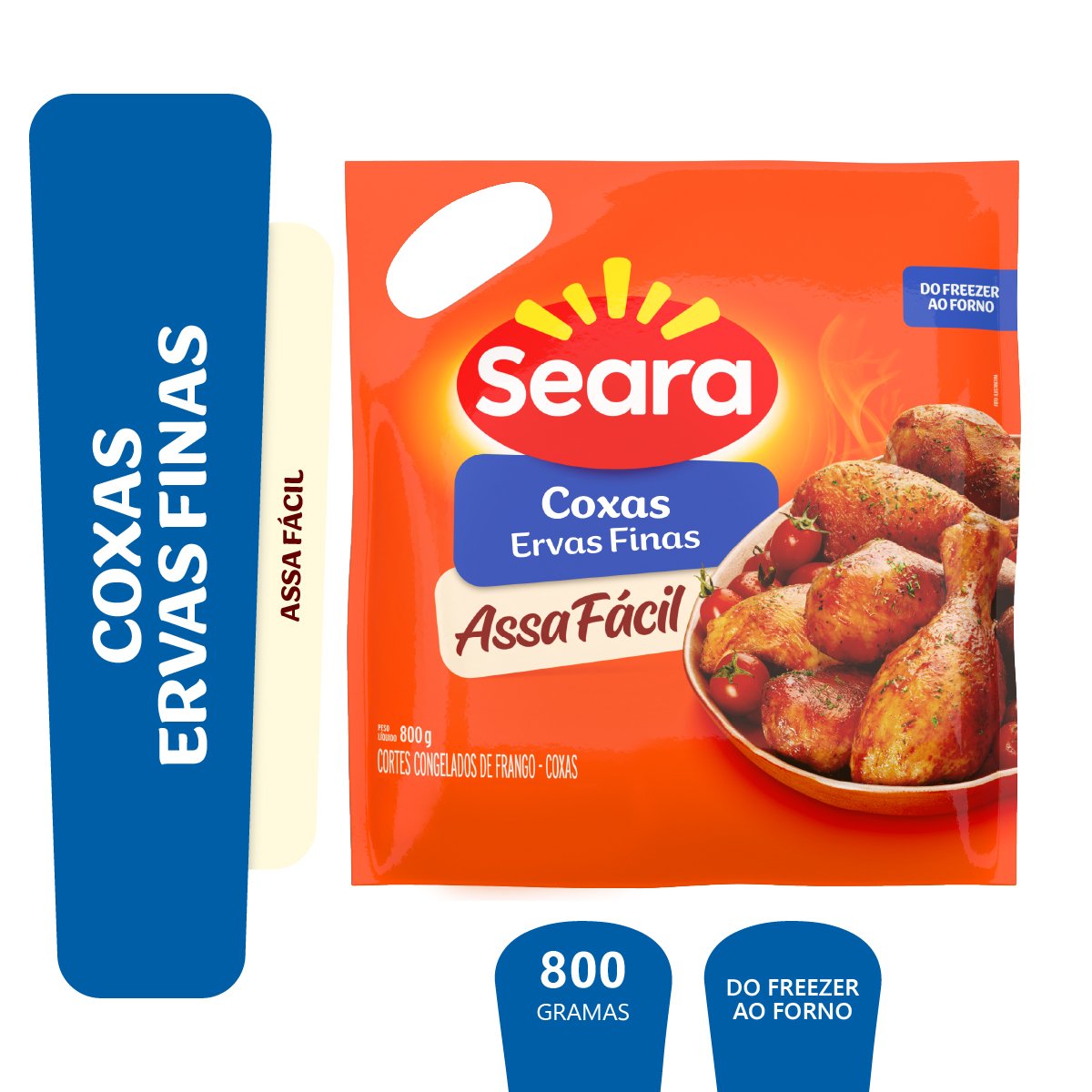 Coxa Temperada Seara Assa Fácil 800g