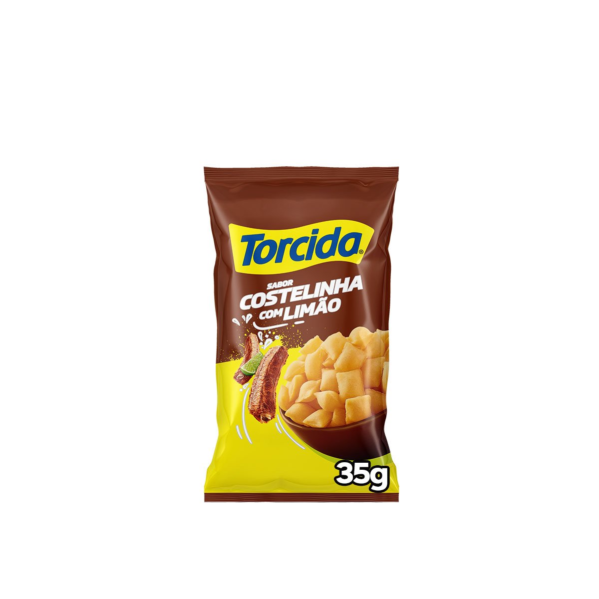 Salgadinho de Trigo Costelinha com Limão Torcida Pacote 35g