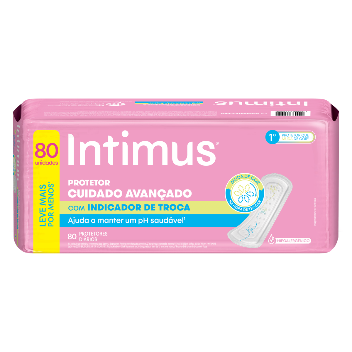 Protetor Diário sem Abas Suave Intimus Pacote 80 Unidades Leve Mais Pague Menos
