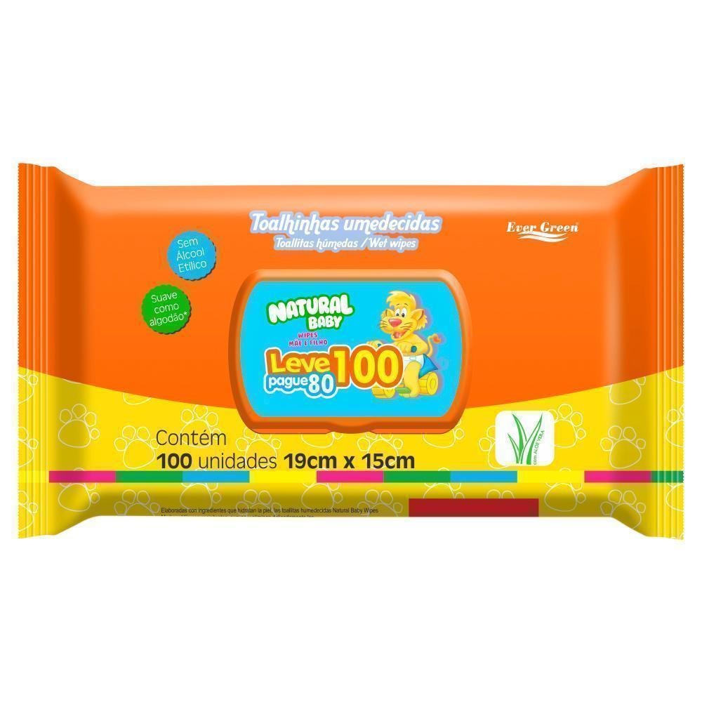 Toalha Umedecida Natural Baby Mãe E Filho Leve 100 Pague 80