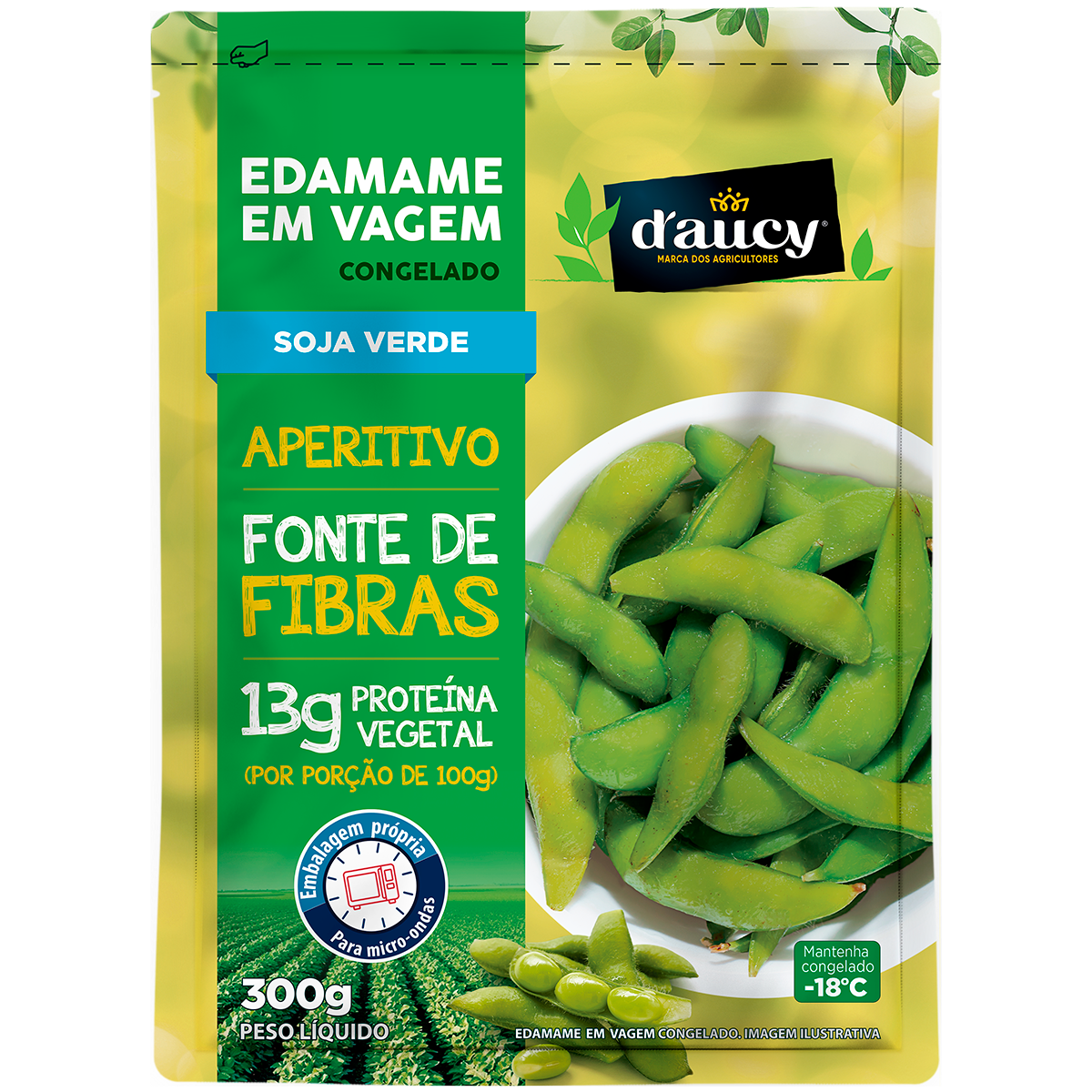 Edamame em Vagem Congelado Daucy Pacote 300g