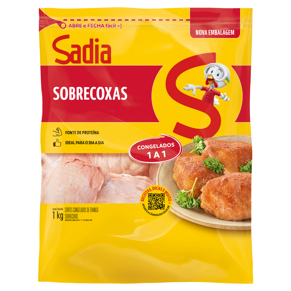 Sobrecoxa de Frango Congelada Sadia 1kg