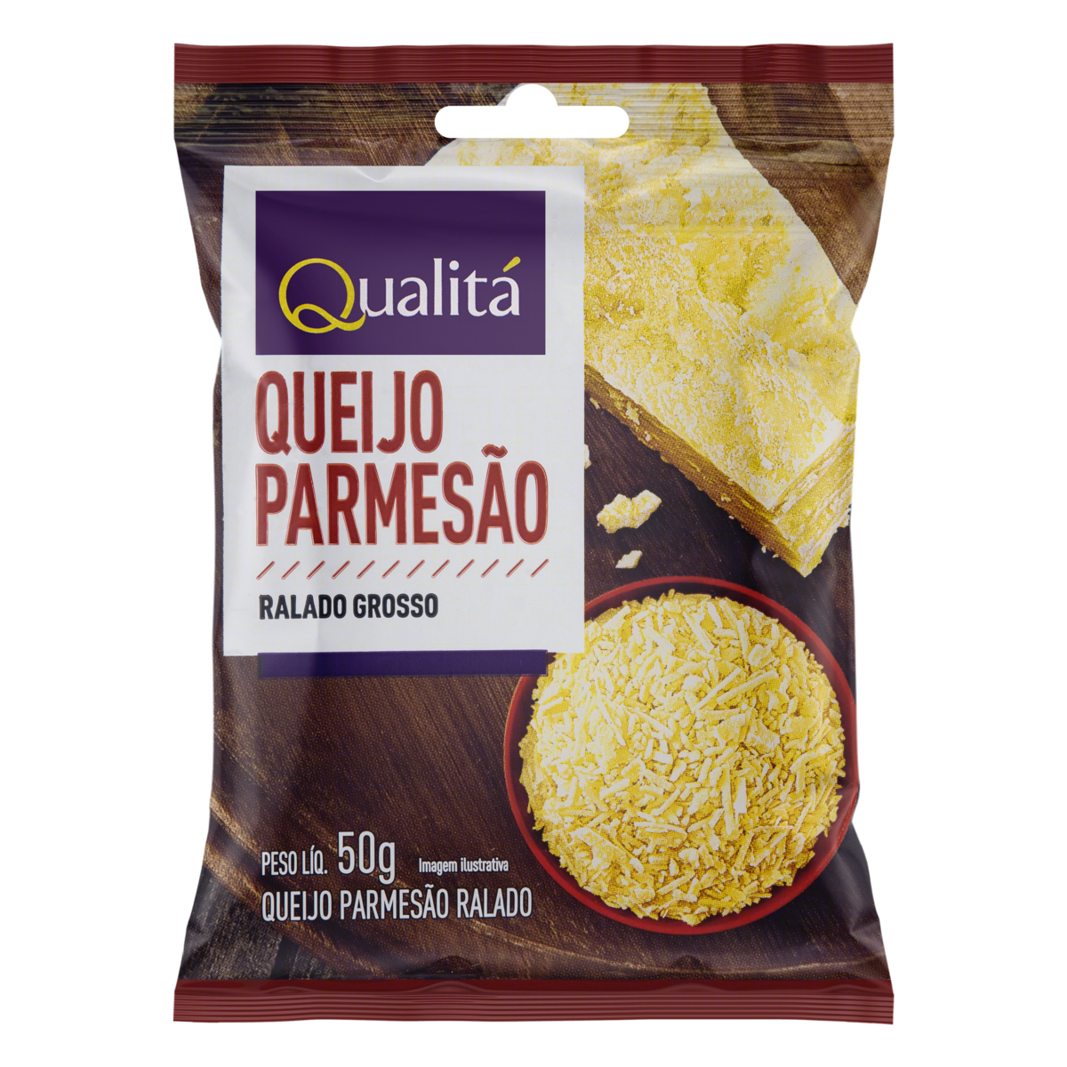 Queijo Parmesão Ralado Grosso Qualitá Pacote 50g