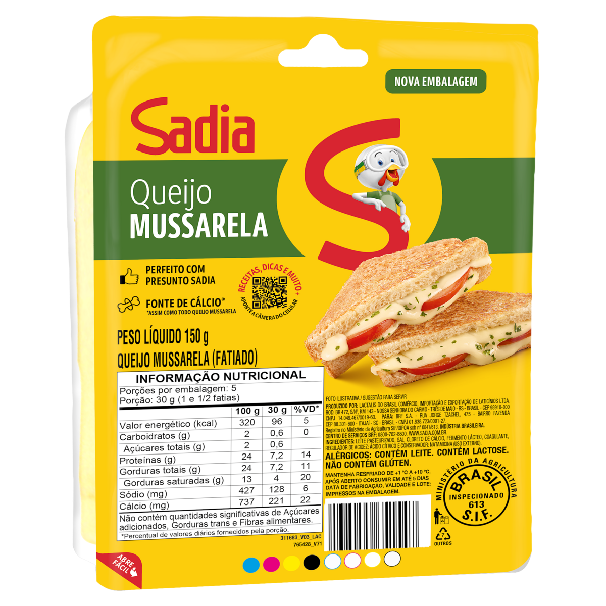 Queijo Mussarela Fatiado Sadia 150g