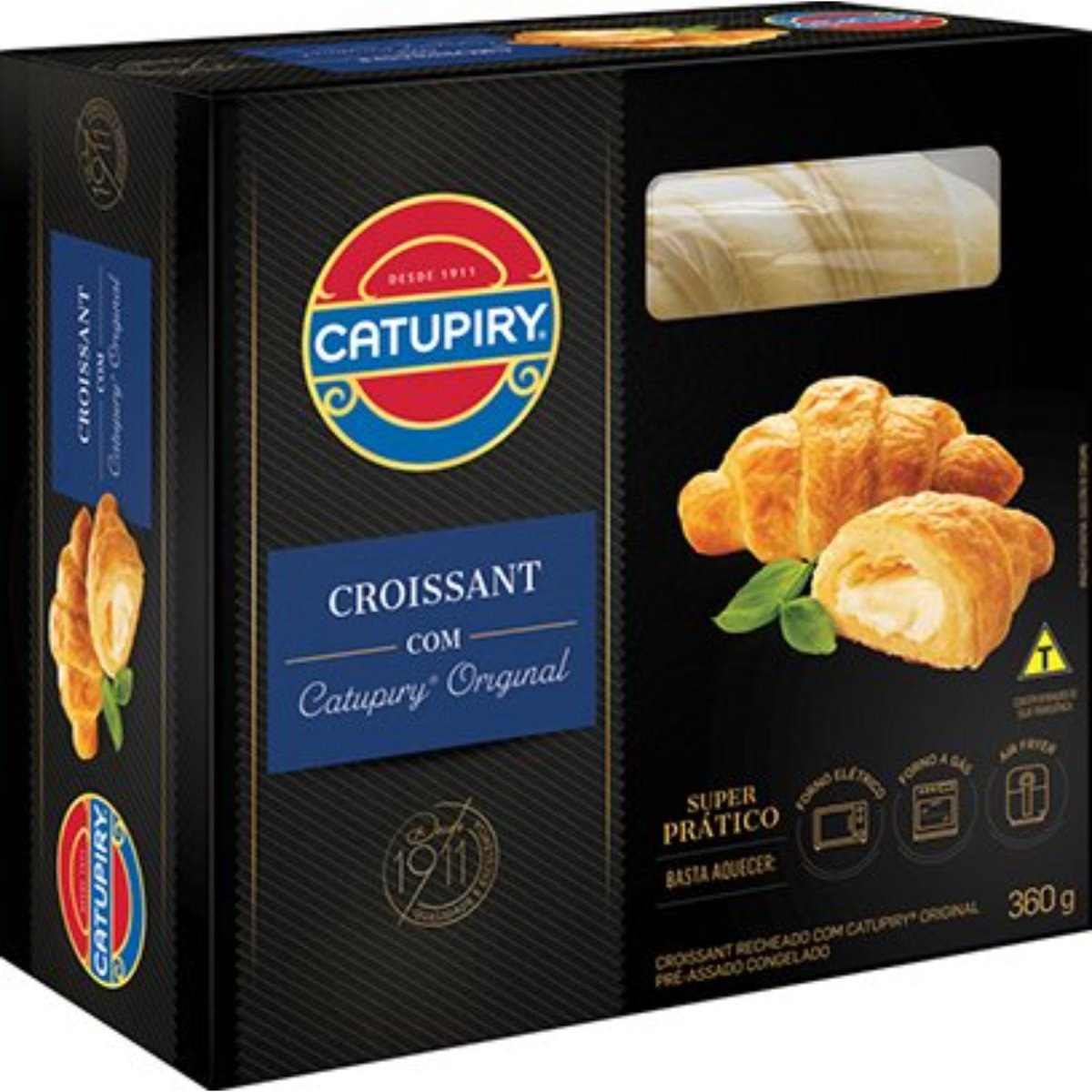 Croissant Congelado Pré-Assado Recheio Catupiry Original Caixa 360g