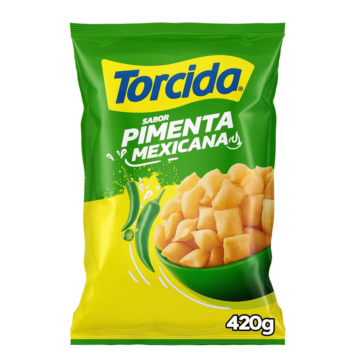 Salgadinho de Trigo Pimenta Mexicana Torcida Pacote 420g