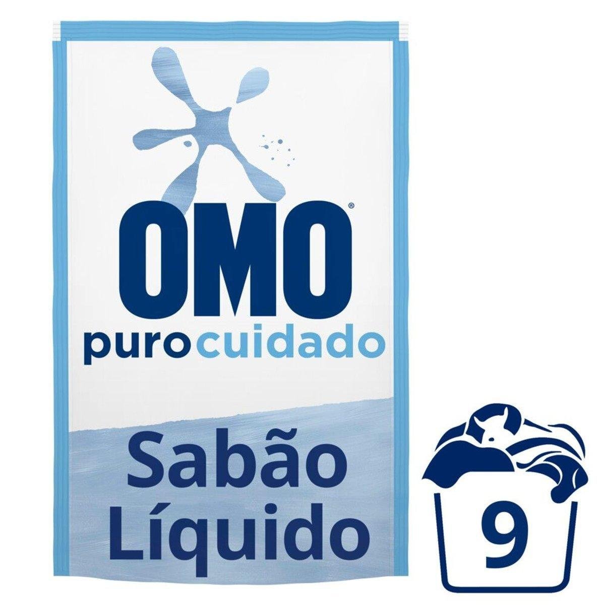 Sabão Líquido Omo +Puro Cuidado Refil 900ml