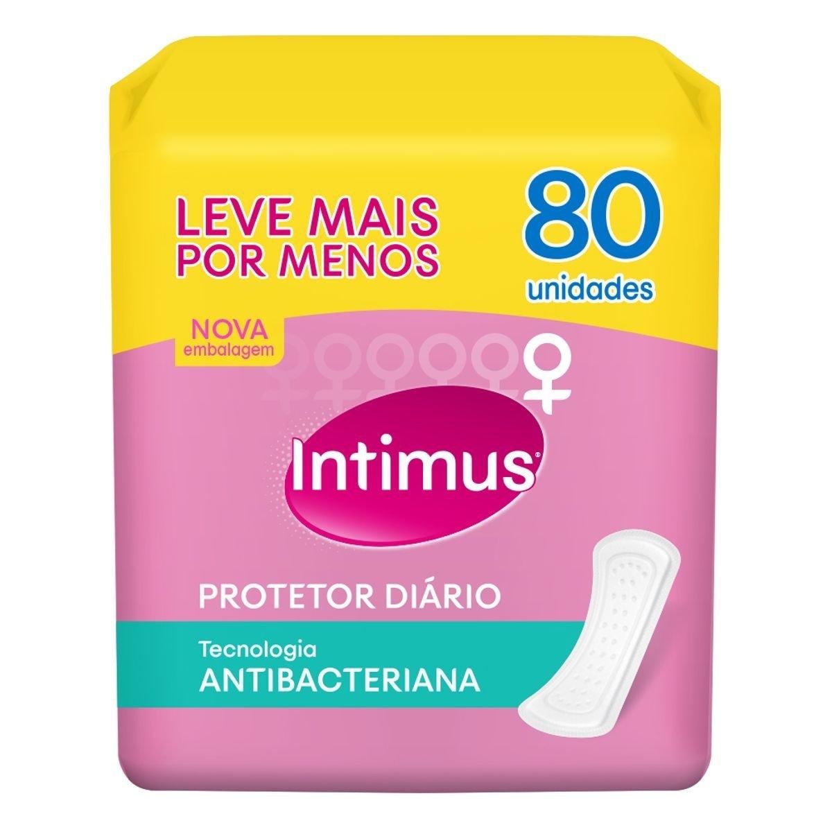 Protetor Díário Intimus® Tecnologia Antibacteriana - 80 un