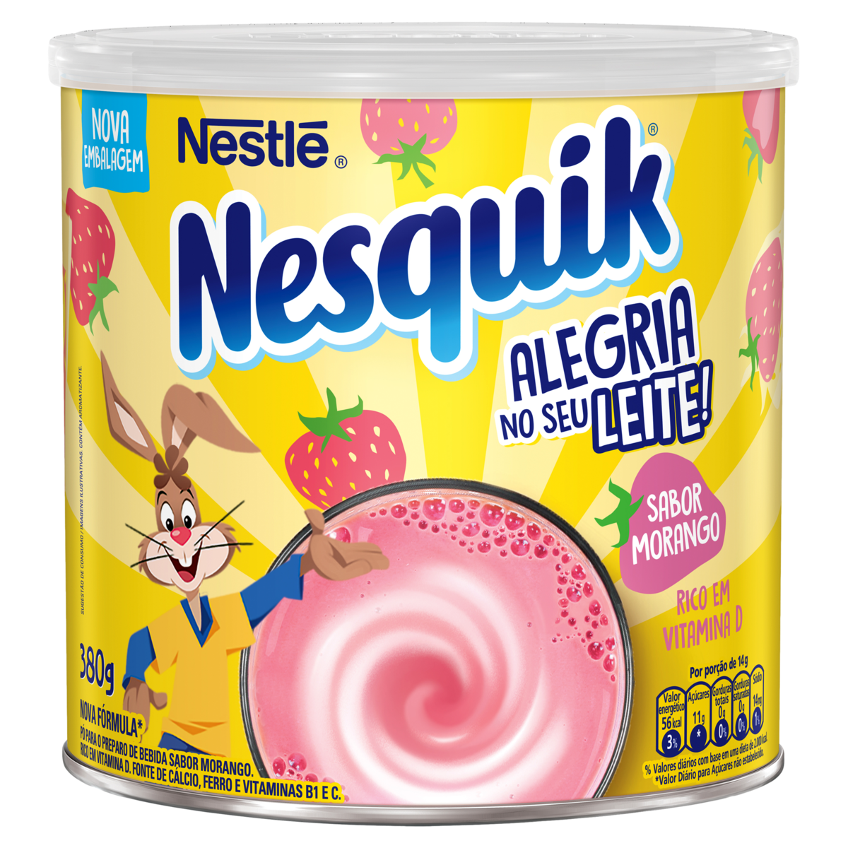 Achocolatado em Pó NESQUIK Morango 380g