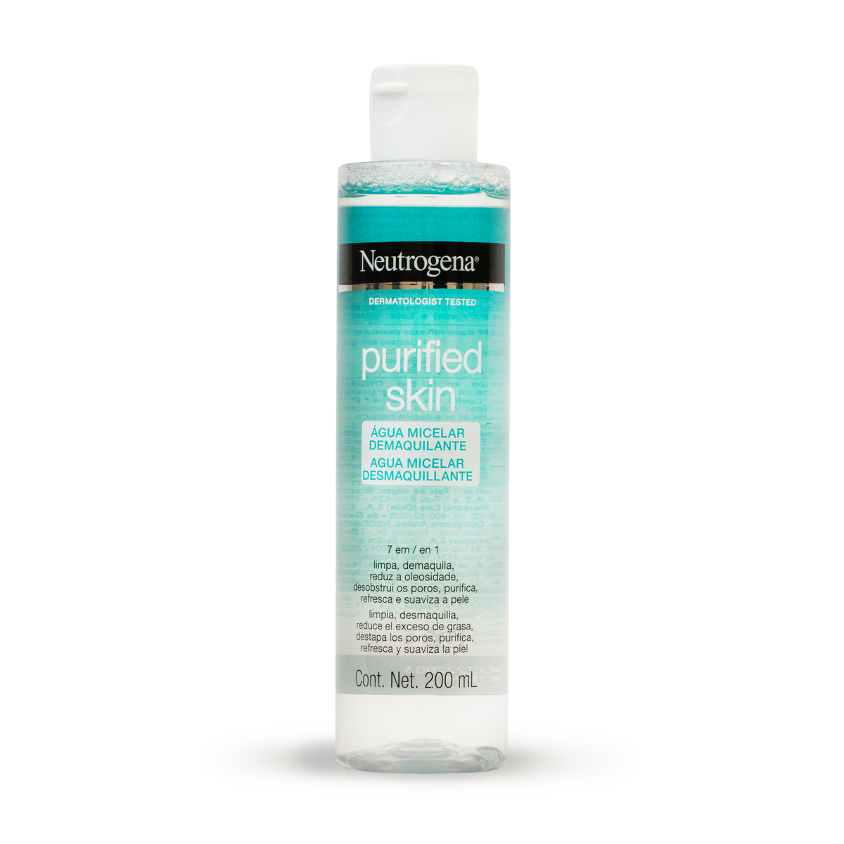 Água Micelar Demaquilante sem Perfume Neutrogena Purified Skin Frasco 200ml