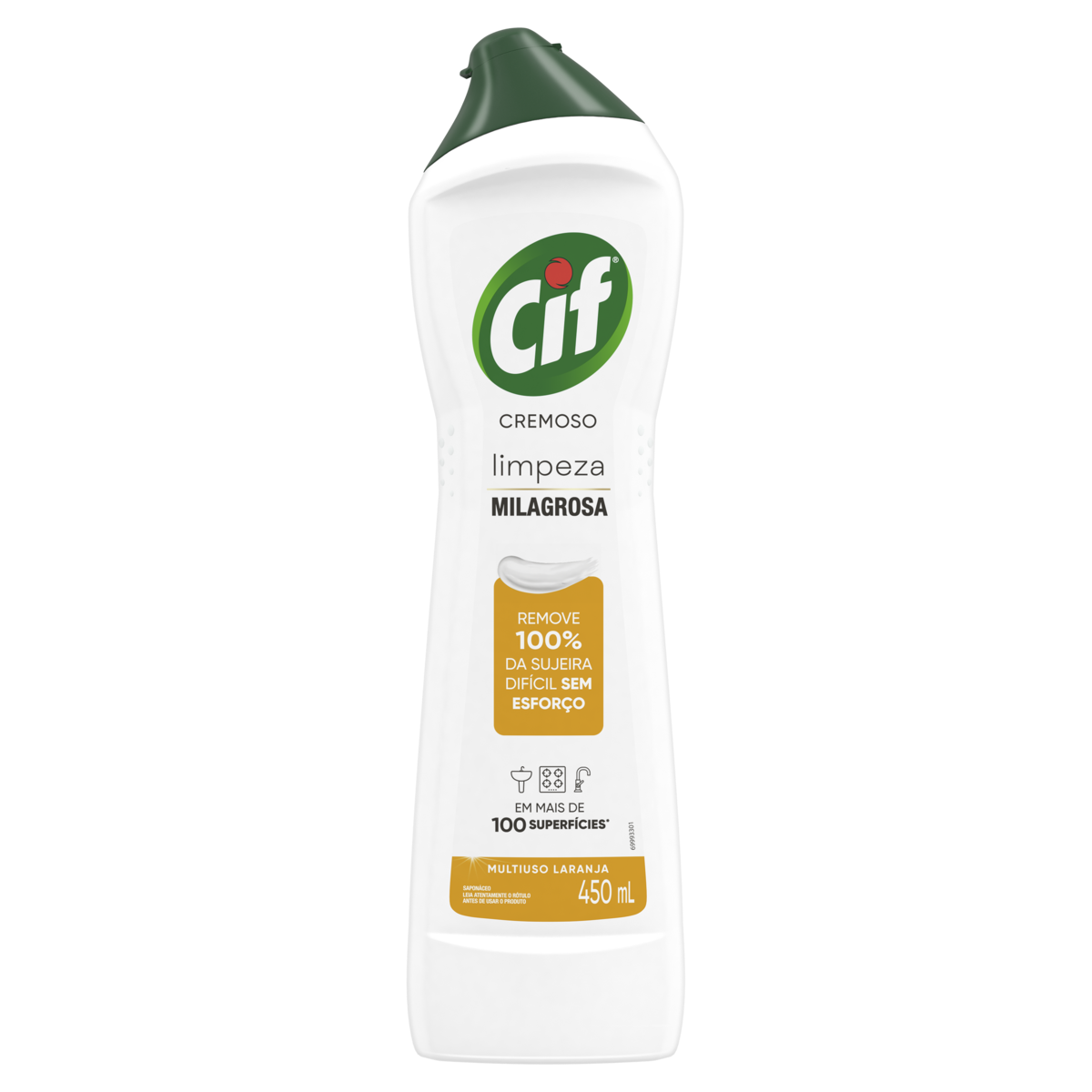 Saponáceo Cremoso Multiuso Laranja Cif Squeeze 450ml