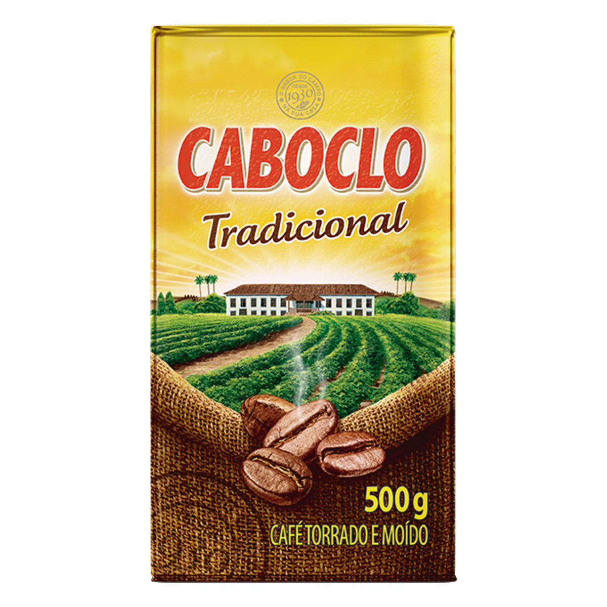 Café Torrado e Moído a Vácuo Tradicional Caboclo Pacote 500g