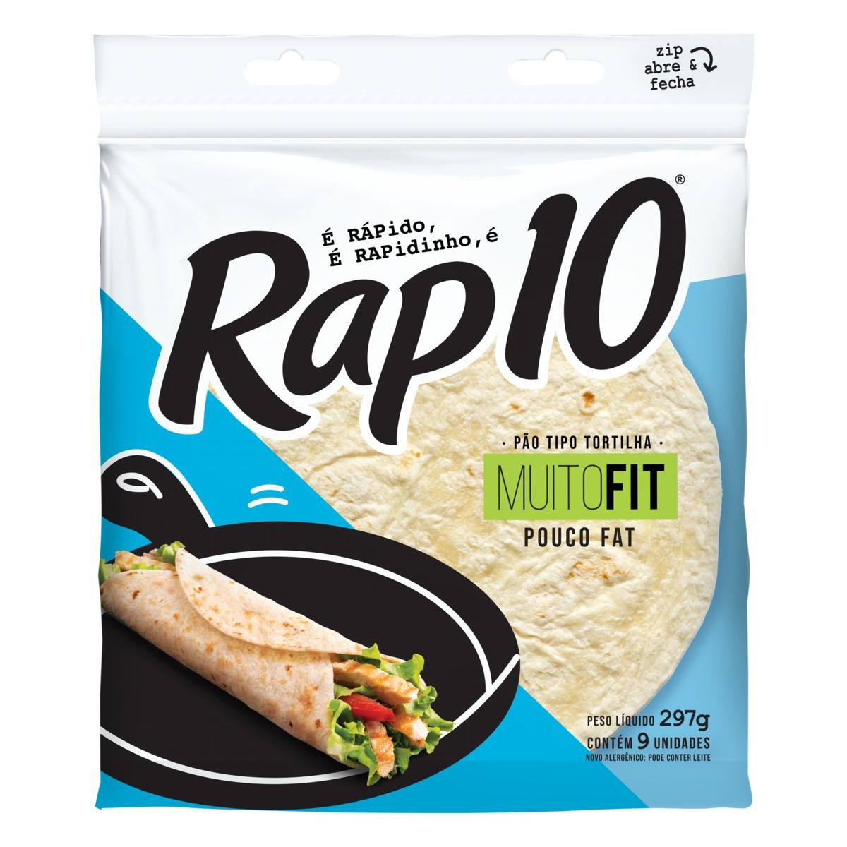 Pão Tortilha Fit Rap10 Pouch 297g
