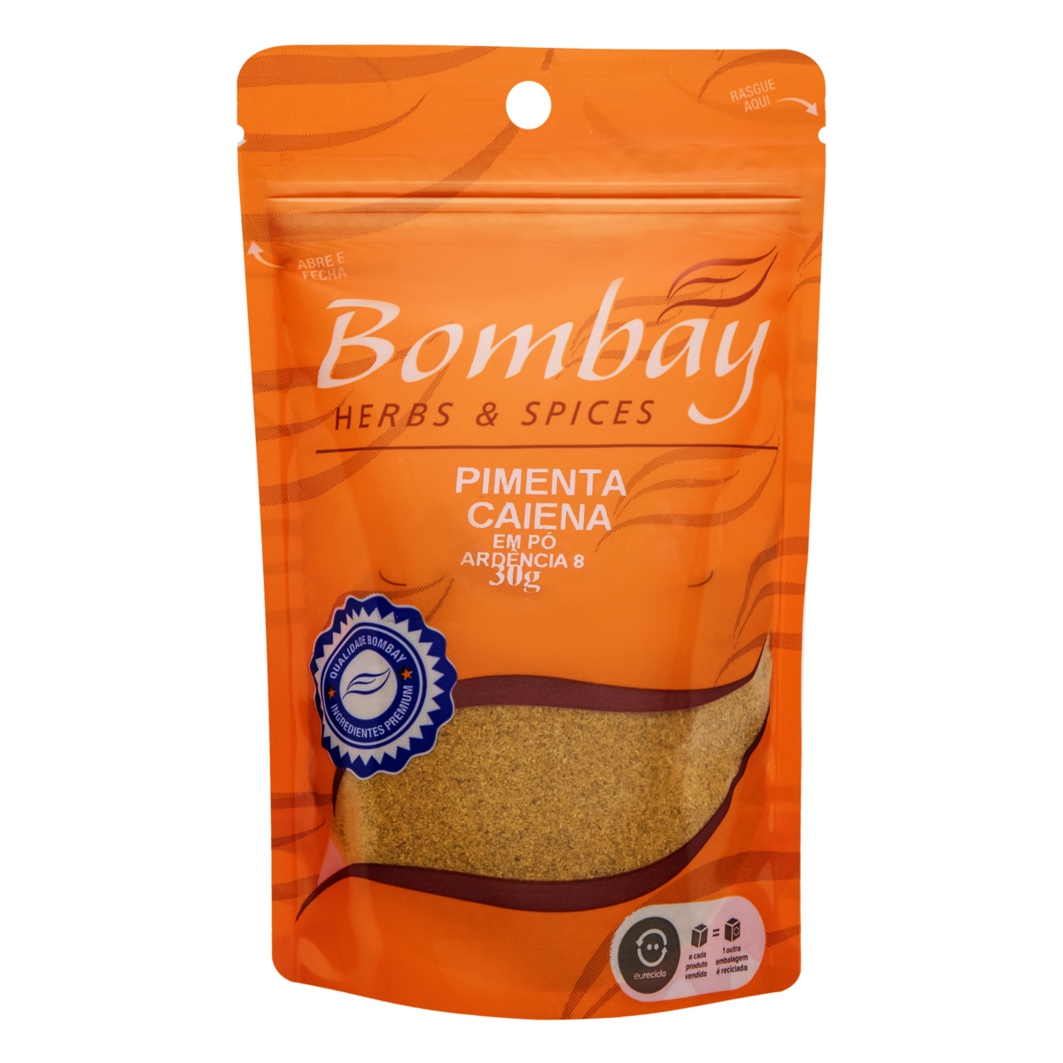 Pimenta-Caiena Pó Bombay Herbs e Spices Pouch 30g