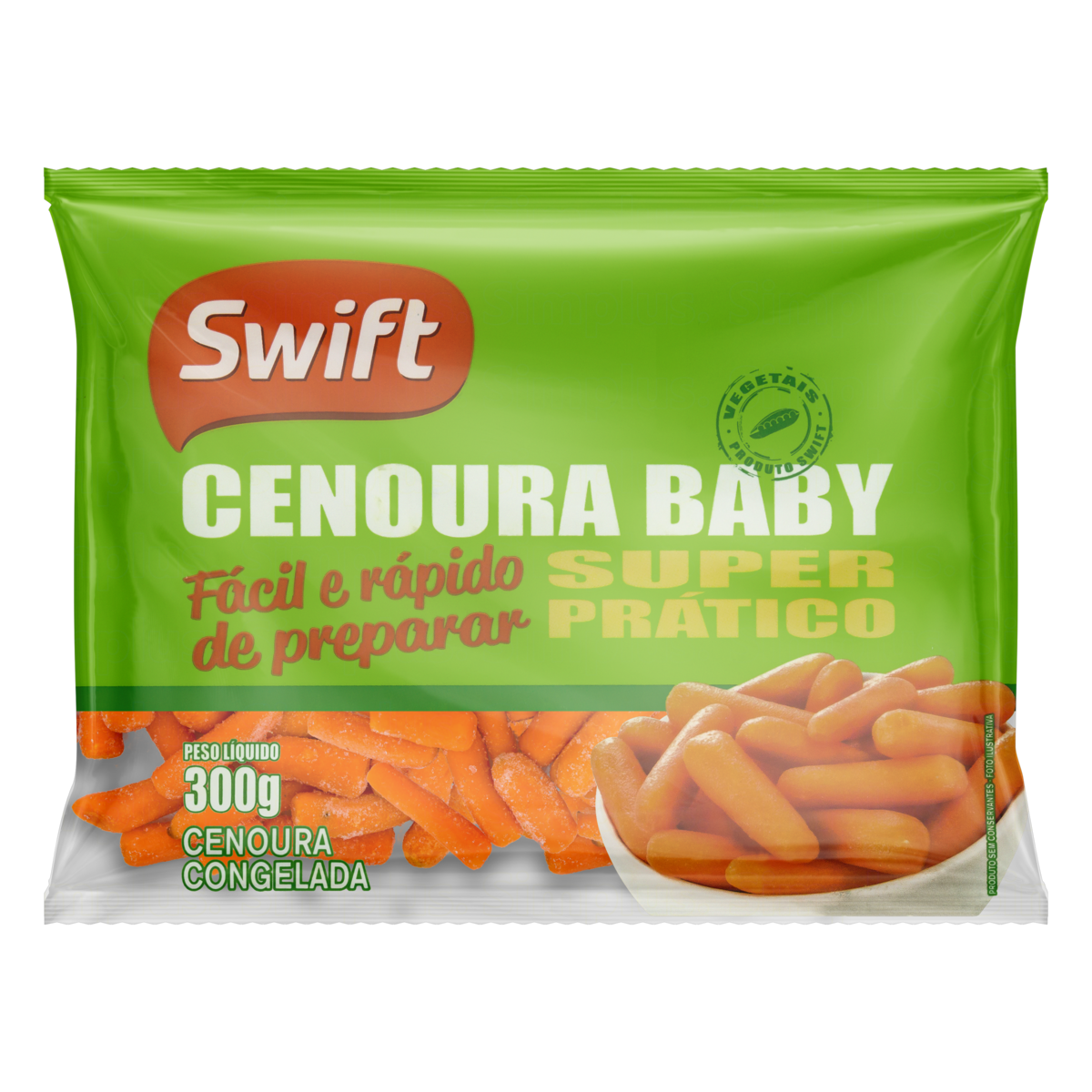 Cenoura Baby Congelada Swift Pacote 300g