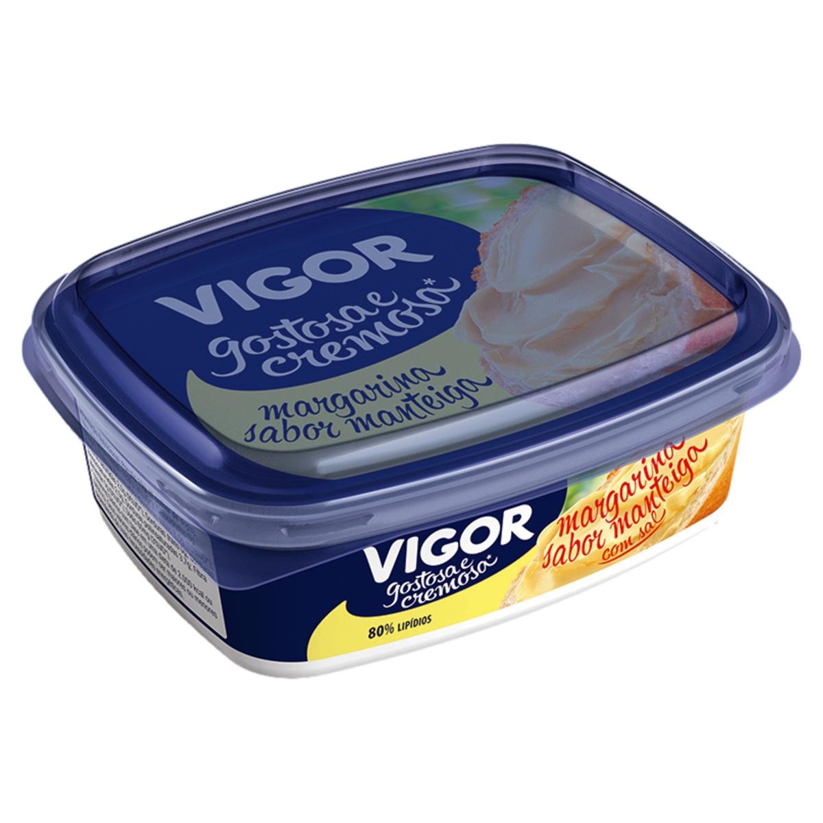 Margarina Sabor Manteiga Cremosa com Sal VIGOR Pote 250g